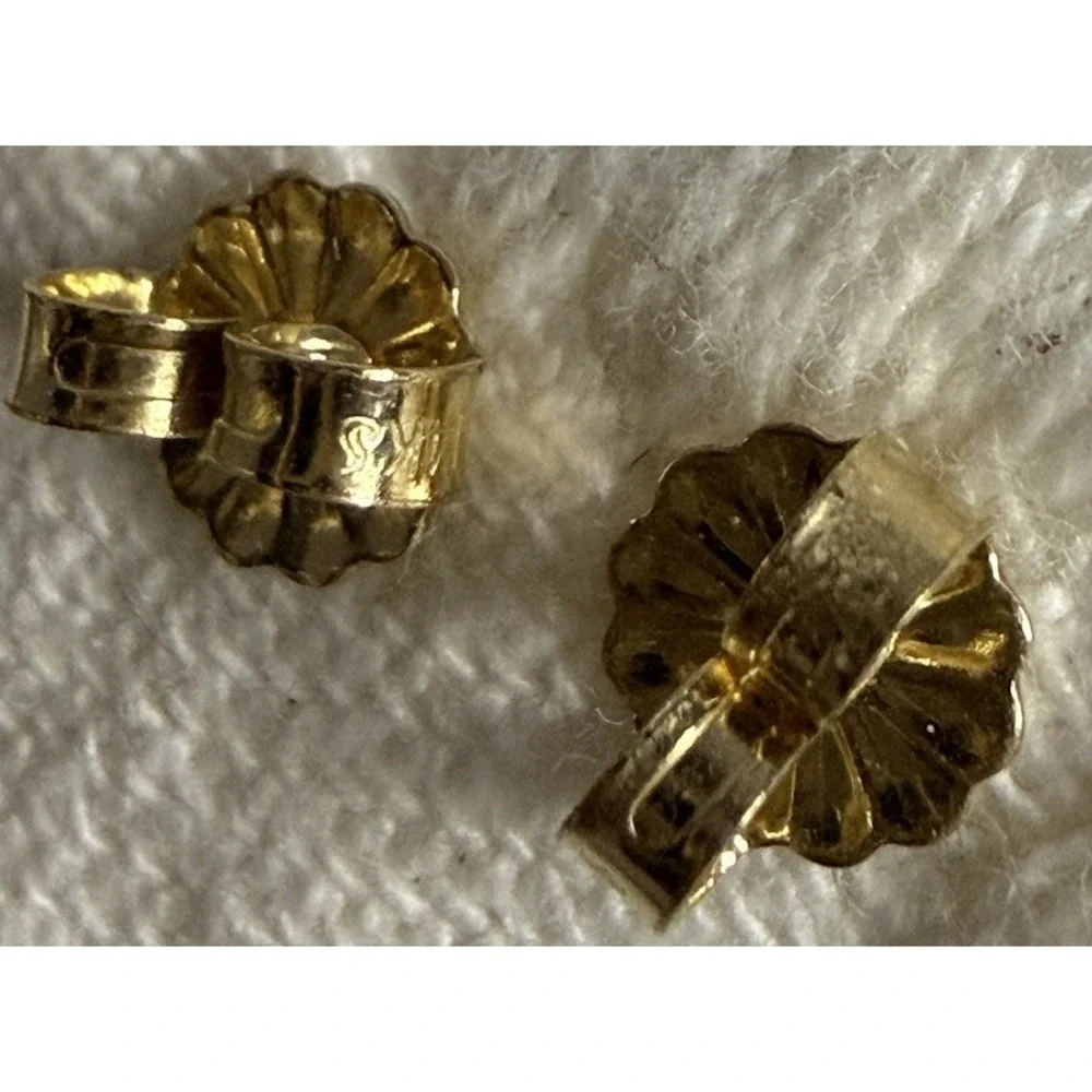 Genuine Blue Topaz Earrings in 14 Kt Yellow Gold Large Lone Star Swiss Stuller